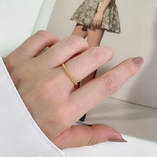 極細圓珠戒指可調戒指