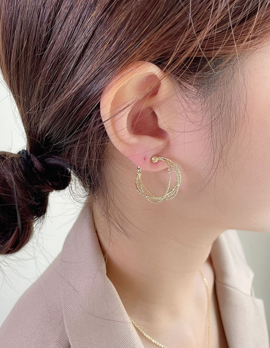 設計感金屬線條耳夾