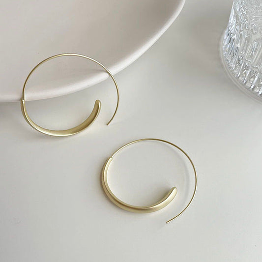 極美漩渦霧金耳圈