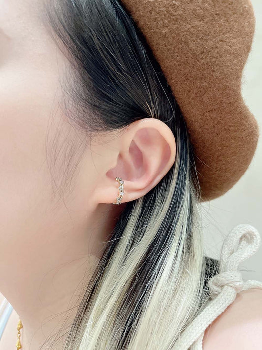 小星排列鋯石耳骨夾