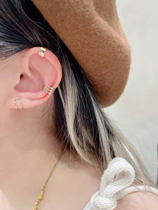 線條感個性耳骨夾