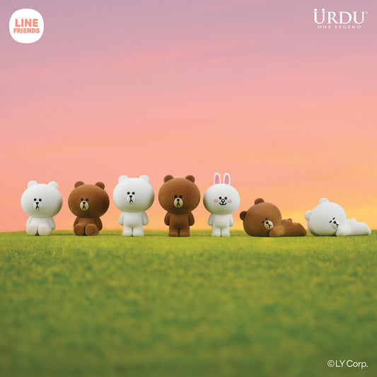LINE FRIENDS BROWN植絨系列 6入盲盒套組 熊大兔兔