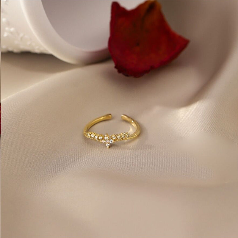 輕奢皇冠水鑽戒指