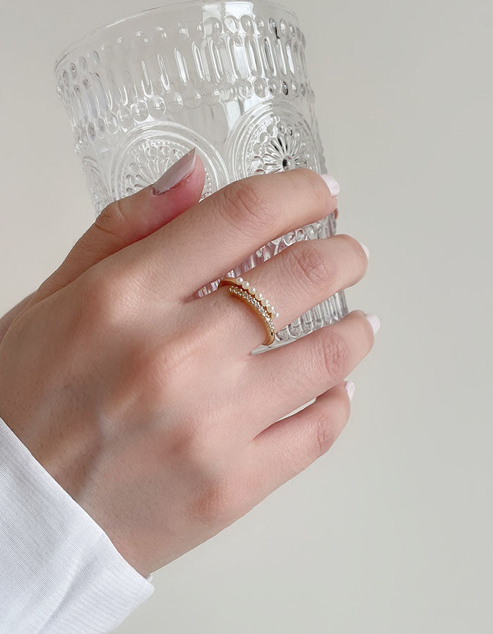 巴洛克珍珠調節戒指