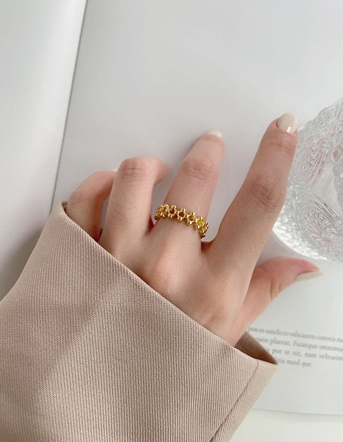 歐美菱格可調式戒指