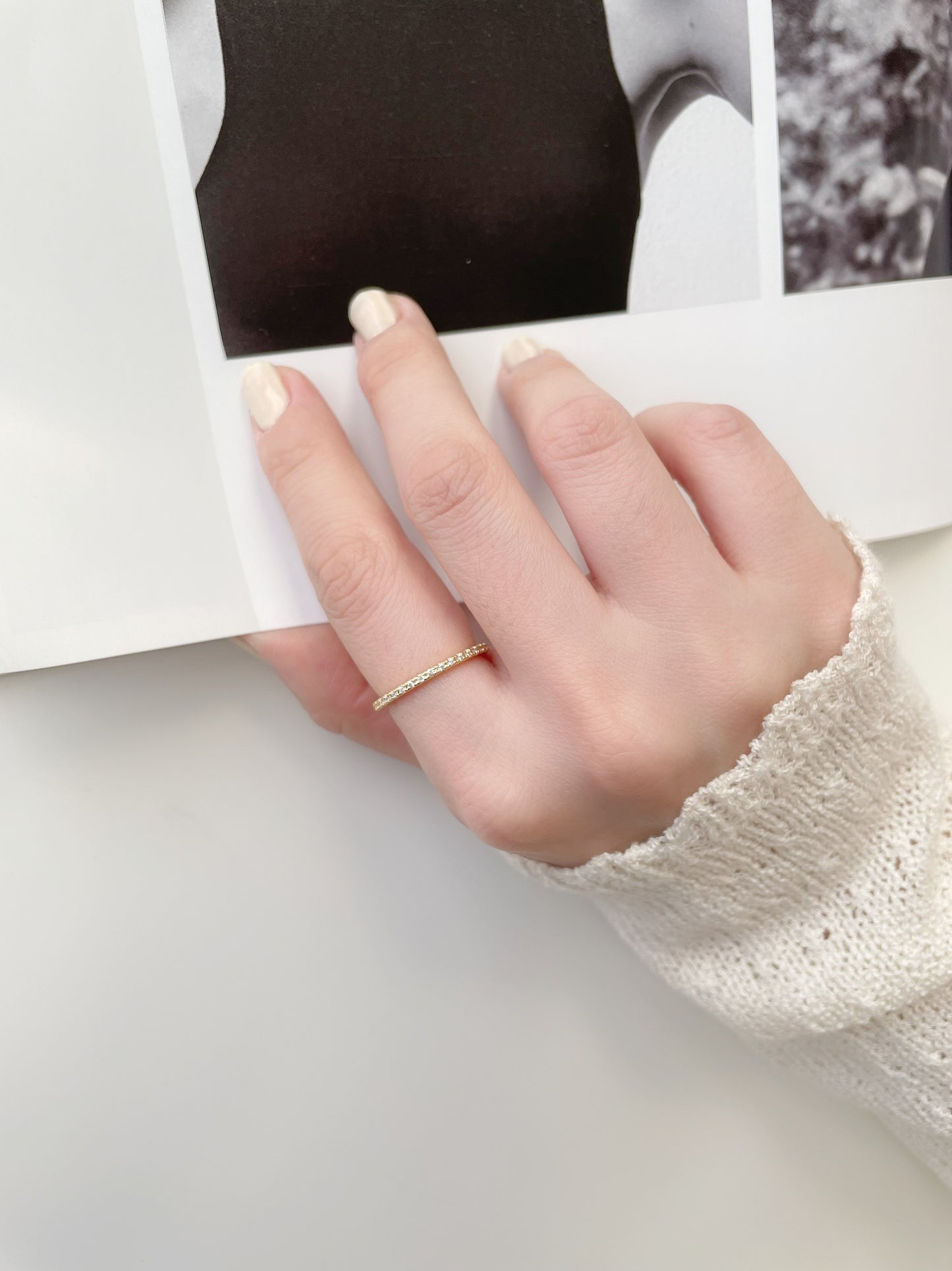 細緻閃爍可調戒指