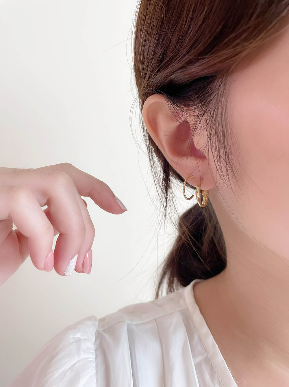 女王系高冷氣質必備三對組 - 925純銀針