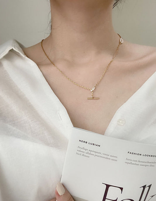 極細珍珠Y字項鍊