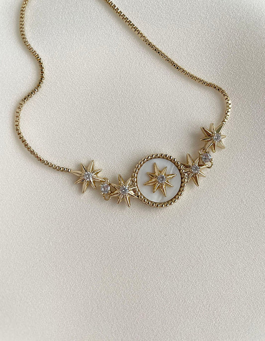 星芒圓形吊牌手鍊