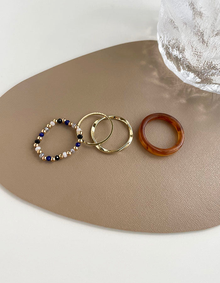 彩色串珠戒指組