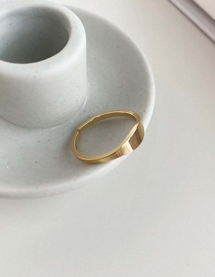 極簡素面可調戒指