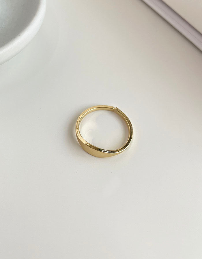 極簡素面可調戒指