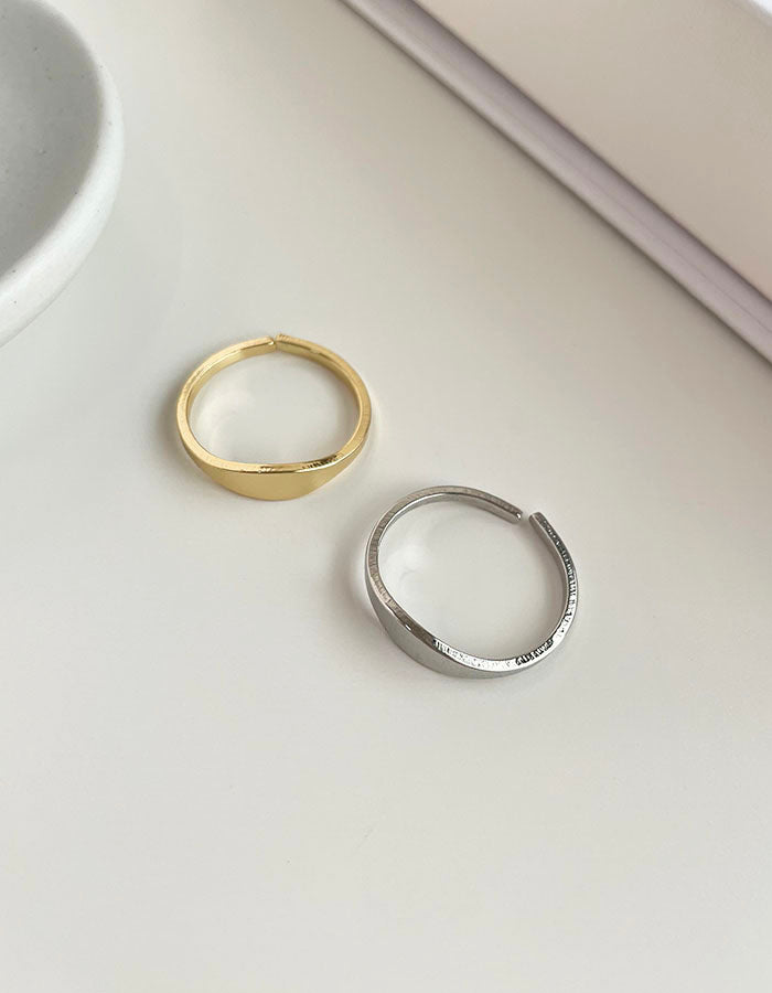 極簡素面可調戒指