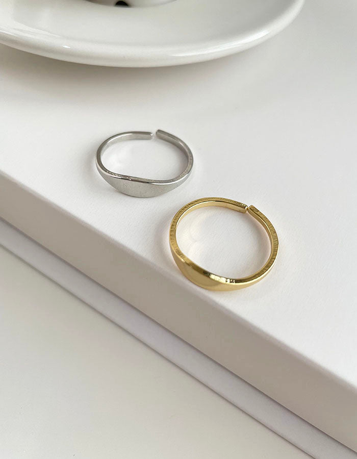 極簡素面可調戒指