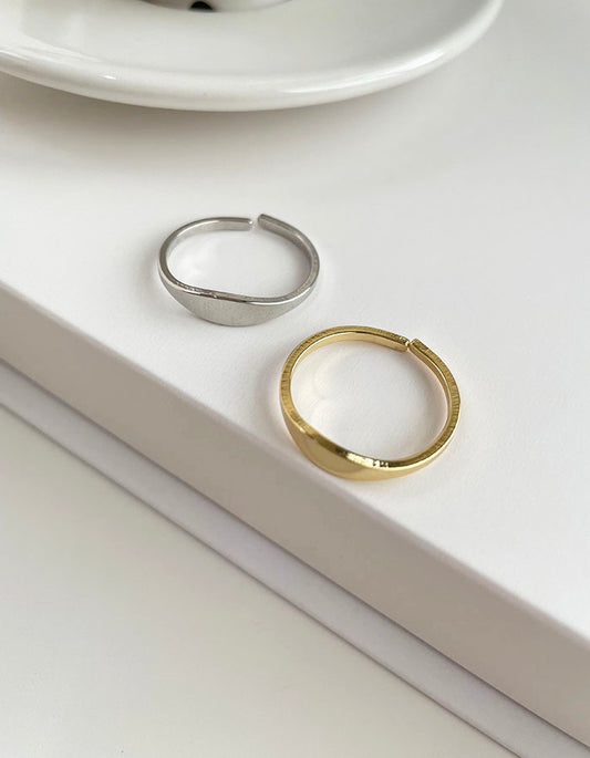 極簡素面可調戒指