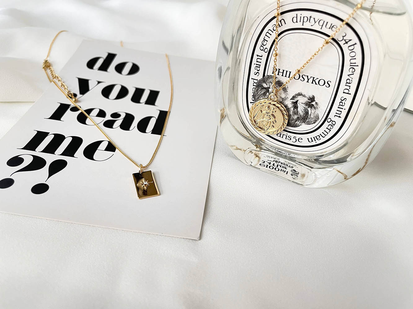 簡約星芒鑲鑽吊牌項鍊