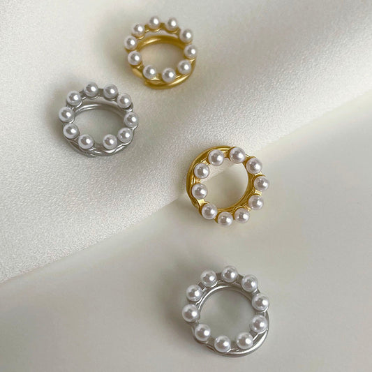 珍珠圓形耳骨夾