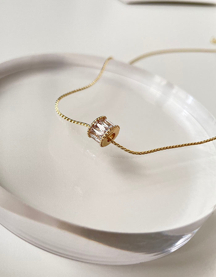 閃耀小巧鑲鑽鎖骨鍊