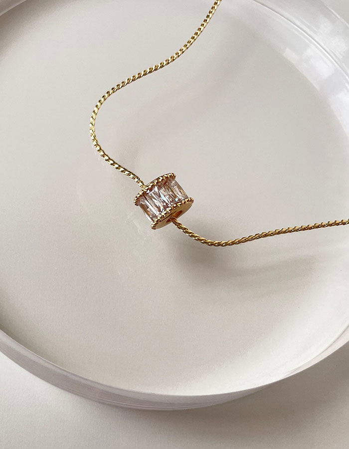 閃耀小巧鑲鑽鎖骨鍊