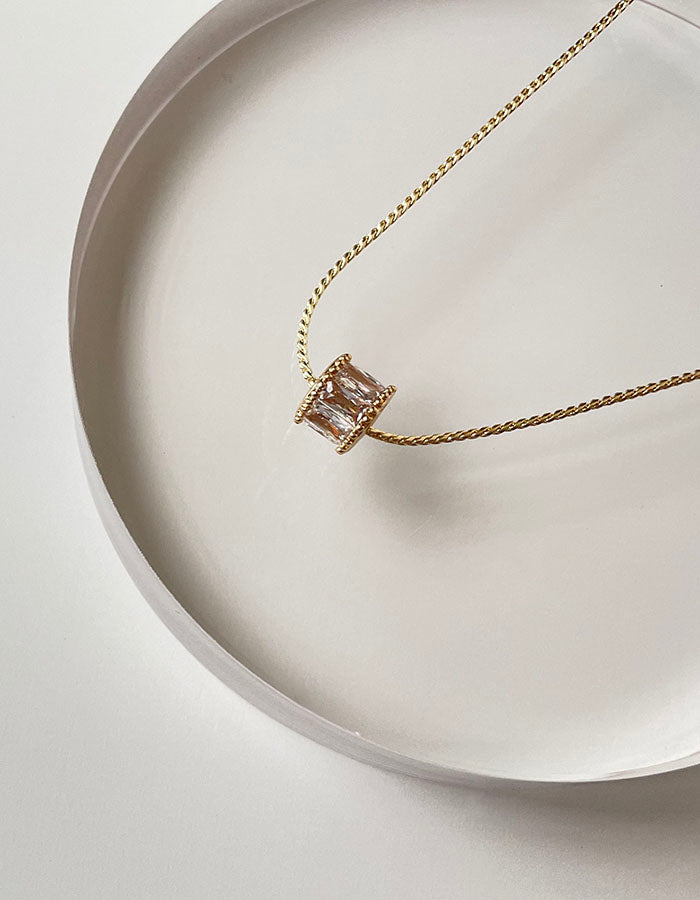 閃耀小巧鑲鑽鎖骨鍊