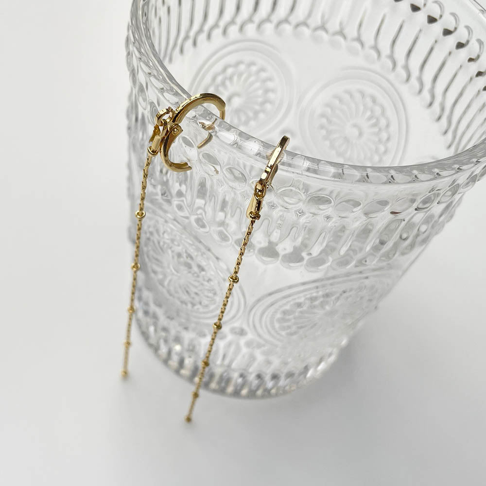 一線流動感垂墜式耳環