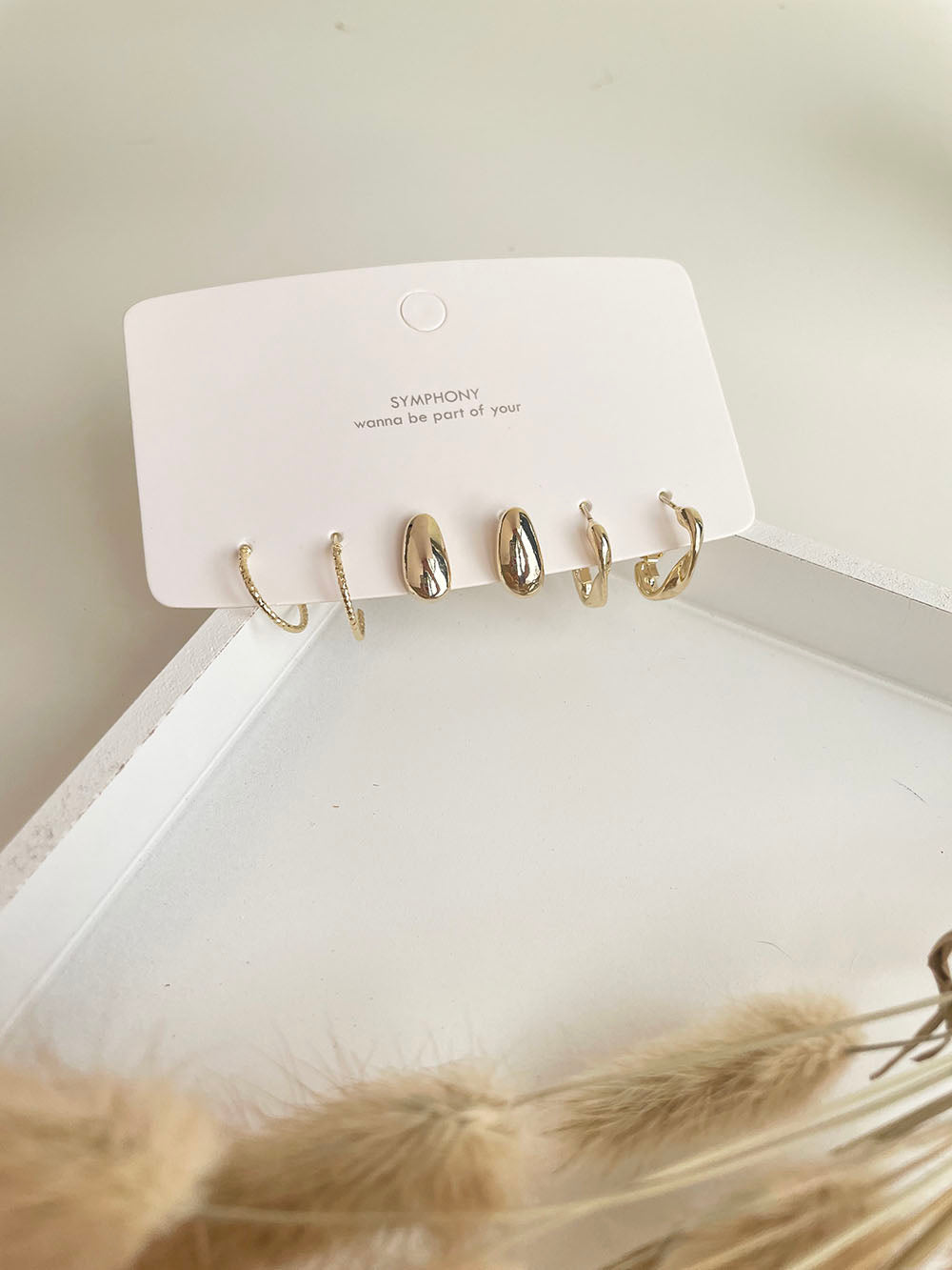 女王系高冷氣質必備三對組 - 925純銀針