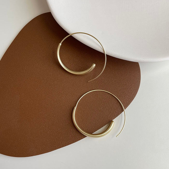 極美漩渦霧金耳圈