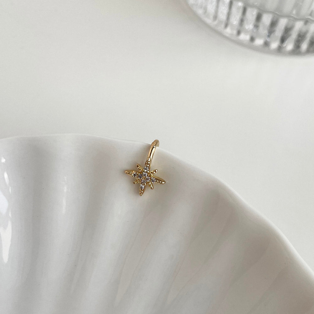 鑽飾光芒/排列水鑽/排列珍珠 耳骨夾