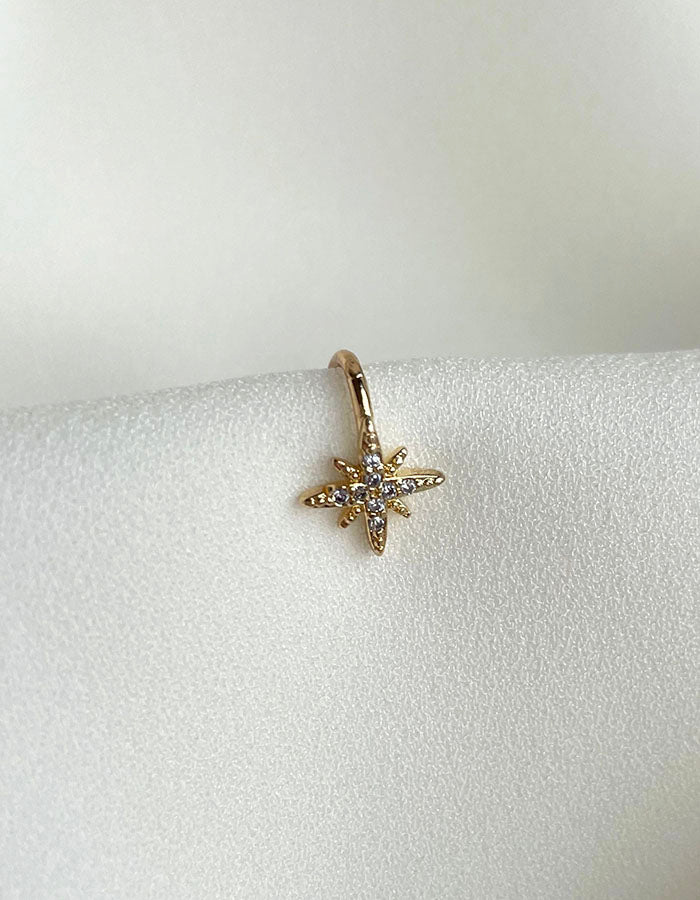 鑽飾光芒/排列水鑽/排列珍珠 耳骨夾