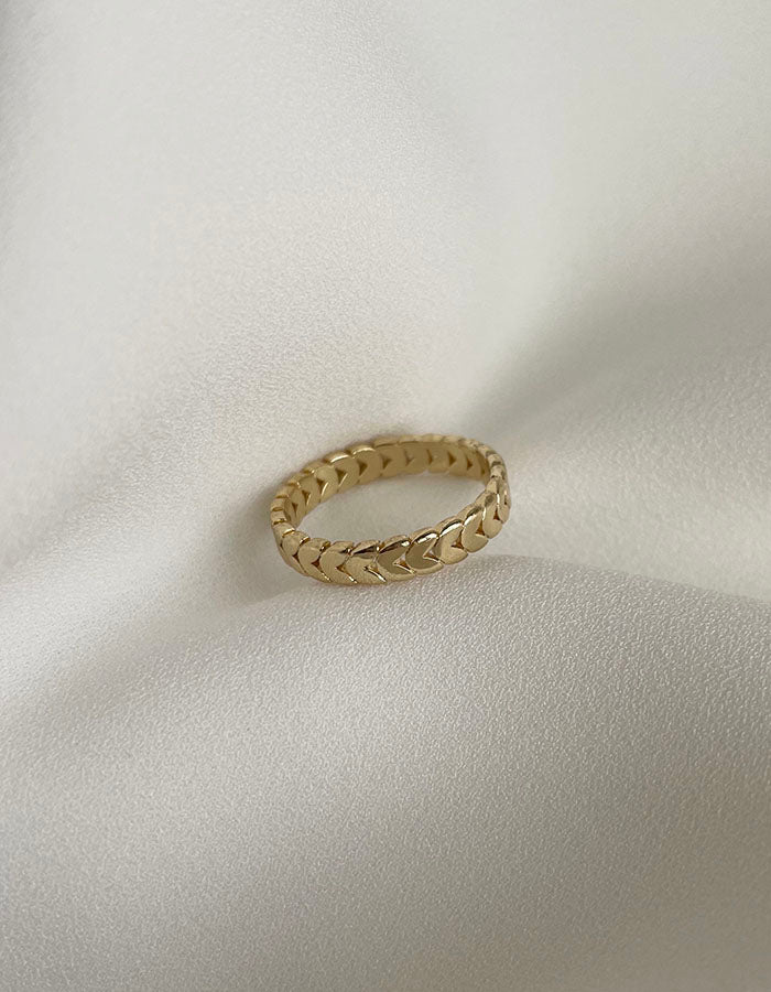 小麥穗鍊條風格戒指