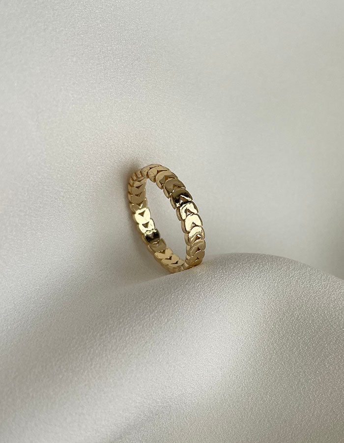 小麥穗鍊條風格戒指