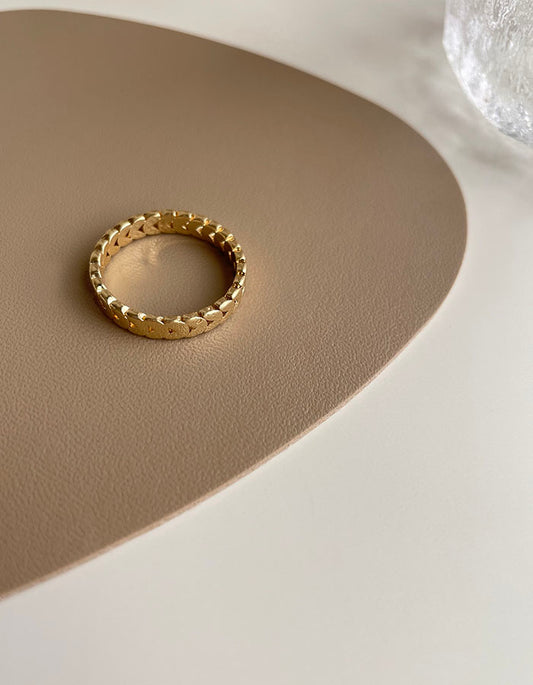 小麥穗鍊條風格戒指