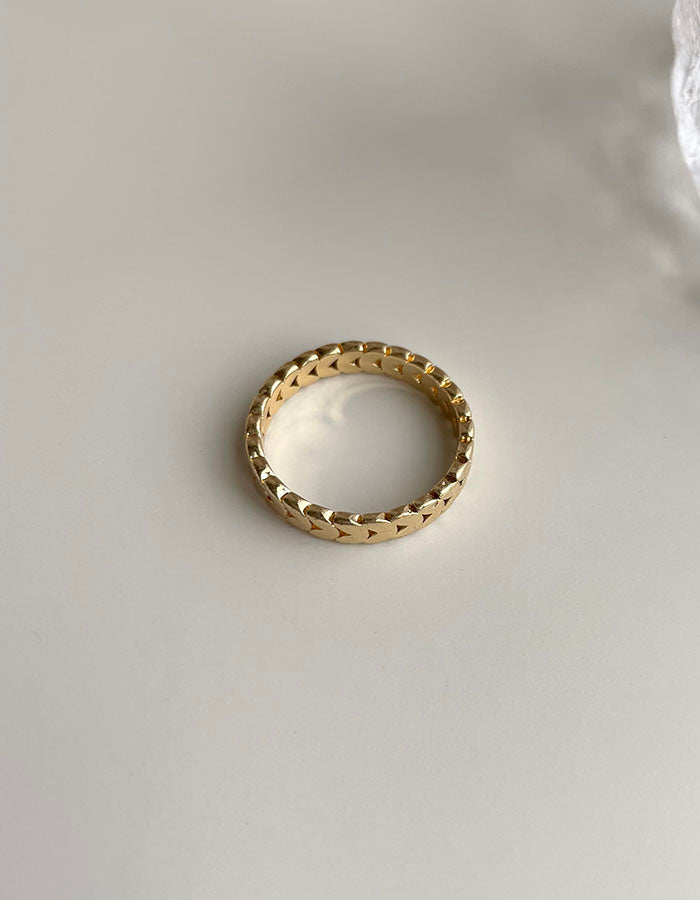 小麥穗鍊條風格戒指