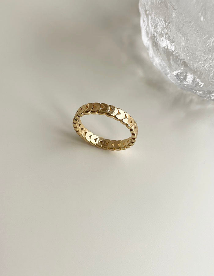 小麥穗鍊條風格戒指