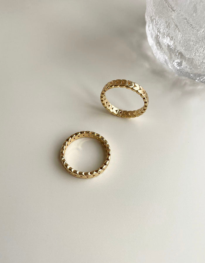 小麥穗鍊條風格戒指