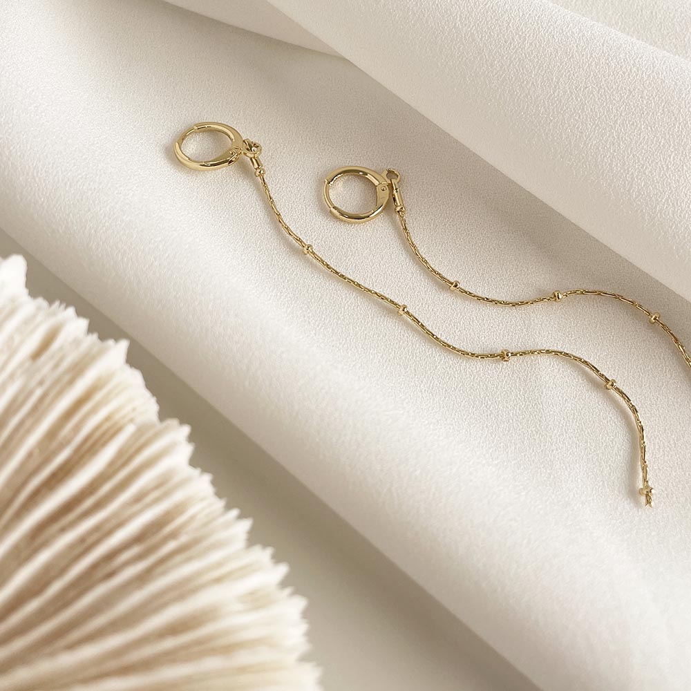 一線流動感垂墜式耳環