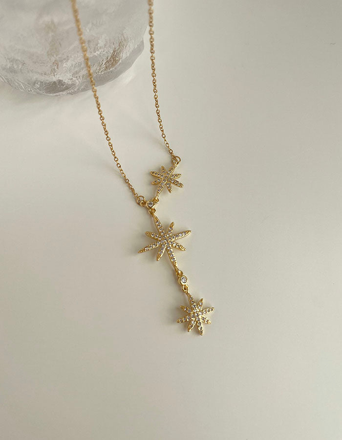 五芒星耀眼鑲鑽項鍊