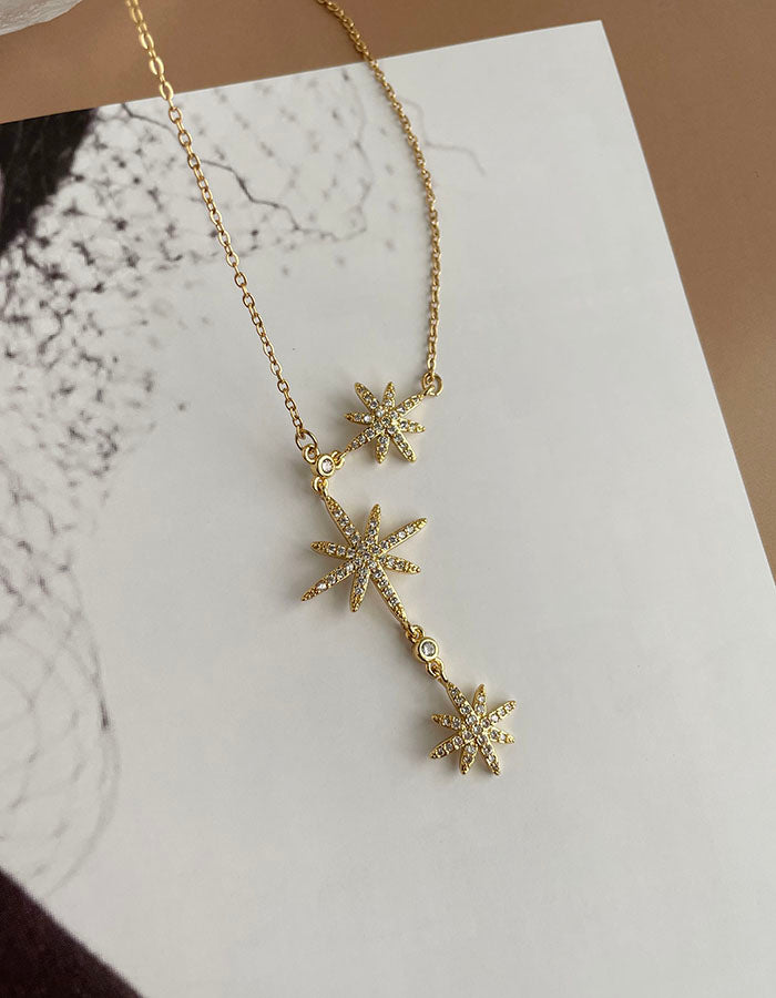 五芒星耀眼鑲鑽項鍊