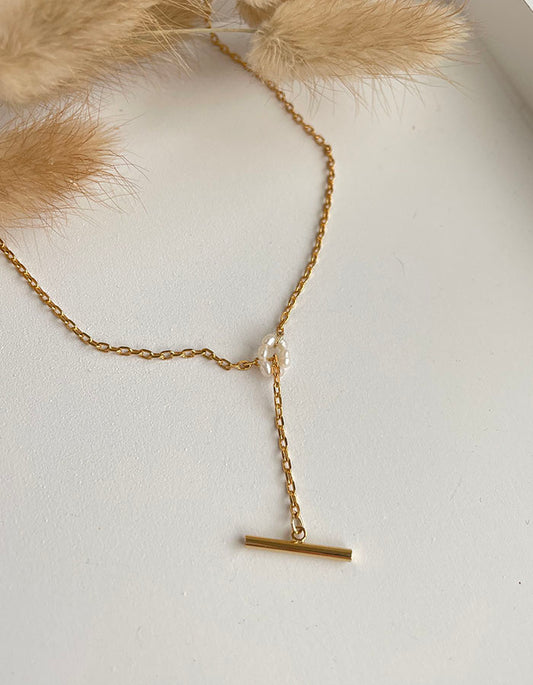 極細珍珠Y字項鍊