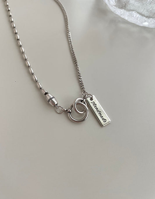 簡約拼接鍊條項鍊