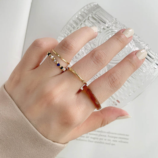 彩色串珠戒指組