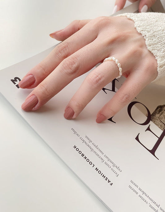 珍珠串鍊條設計戒指