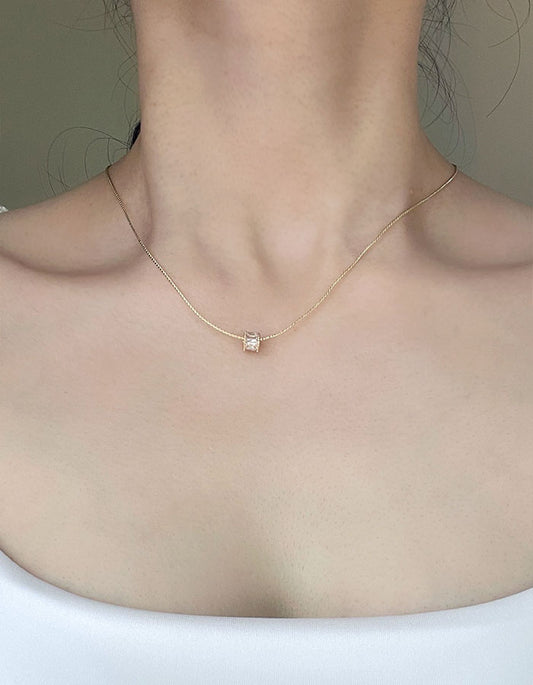閃耀小巧鑲鑽鎖骨鍊
