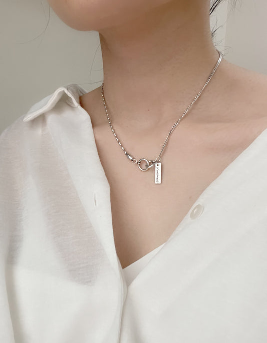 簡約拼接鍊條項鍊