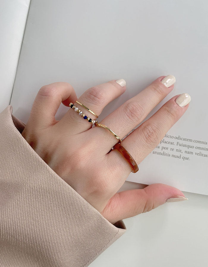 彩色串珠戒指組