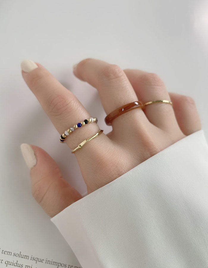 彩色串珠戒指組