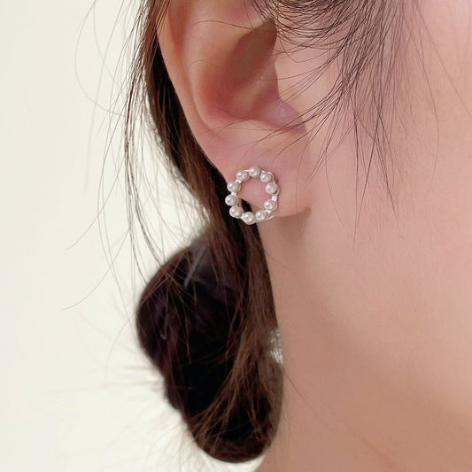 珍珠圓形耳骨夾