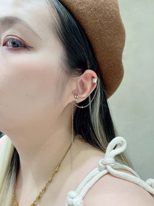 個性鍊條垂墜感耳骨夾