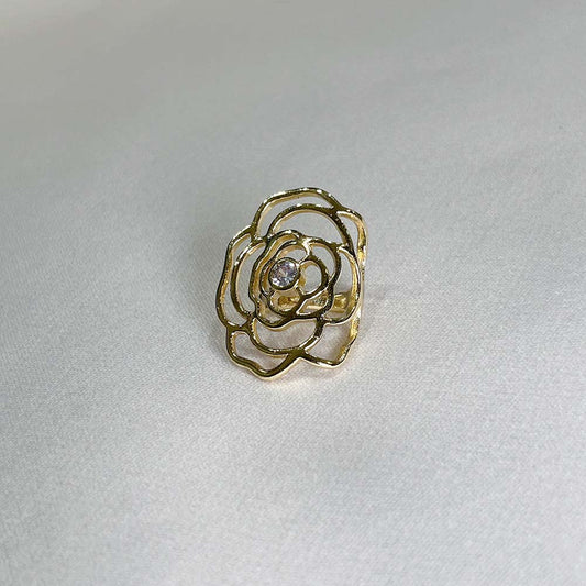 氣質摟空玫瑰鑲鑽耳骨夾