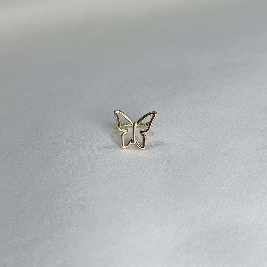 日常款低調蝴蝶輪廓耳骨夾